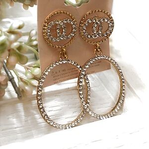 The Blossom Apparel Gold and Silver Oval Earrings